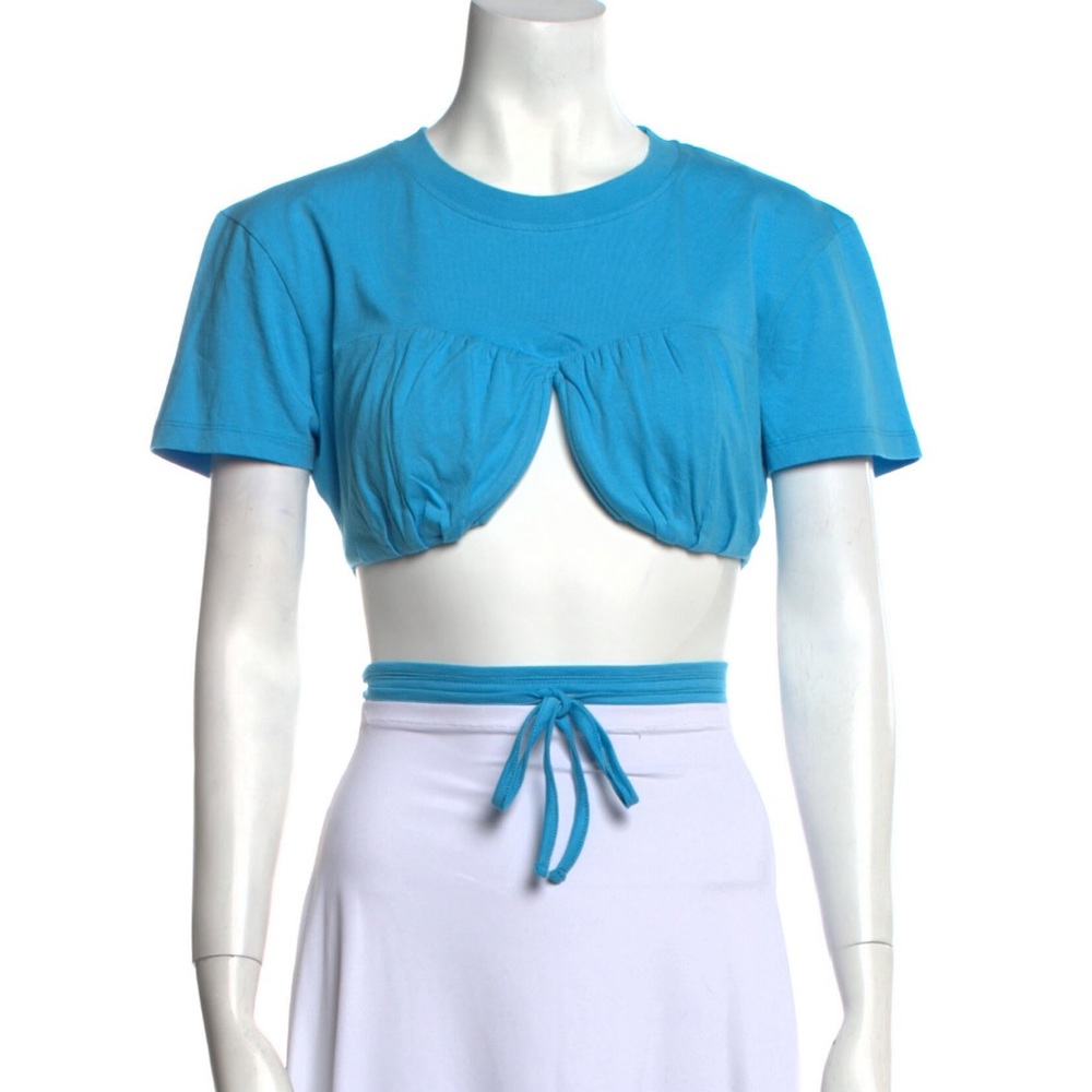 Jacquemus Blue Cropped Shirt